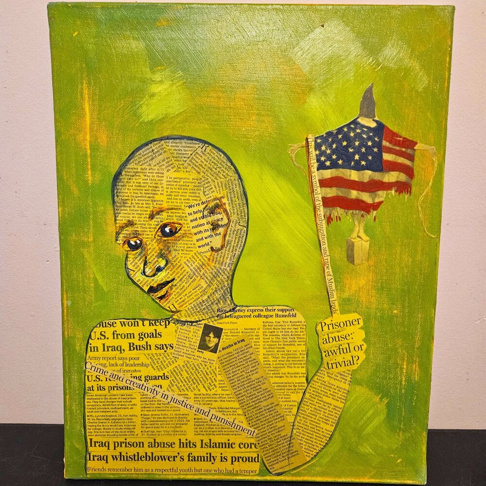 AMAZING STUDENT ART "AMERICAN LEGACY" CANVAS PAINTING (20X16 IN)